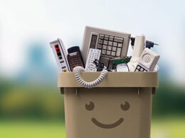 Photo of recycled electronics